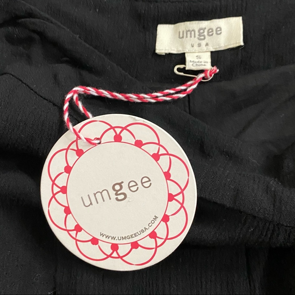 Umgee wide leg black sheer pants size small zip side with sewn in short Flowy - Picture 5 of 9